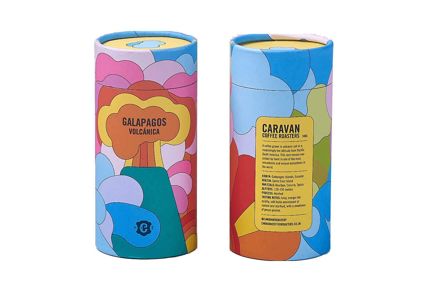 Galapagos cardboard tube packaging