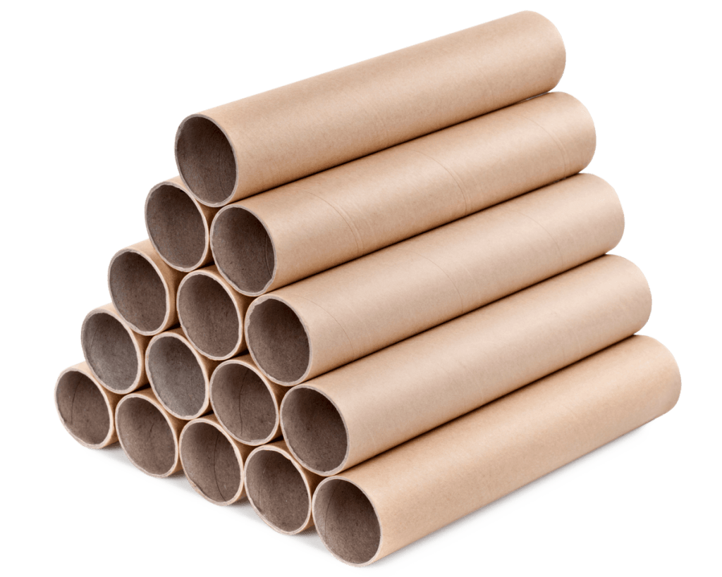 Industrial cardboard packaging tube