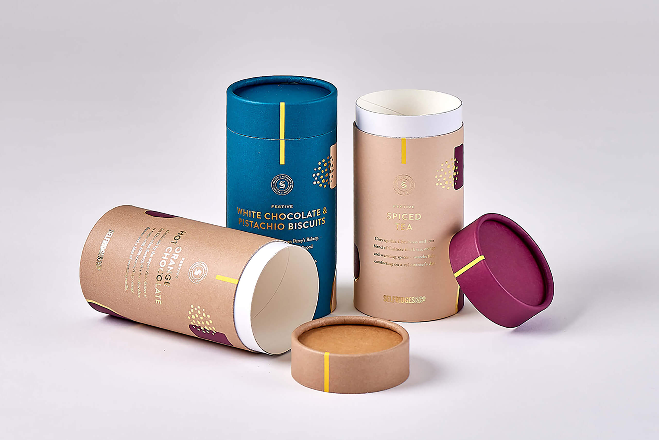 Selfridges card tube packaging