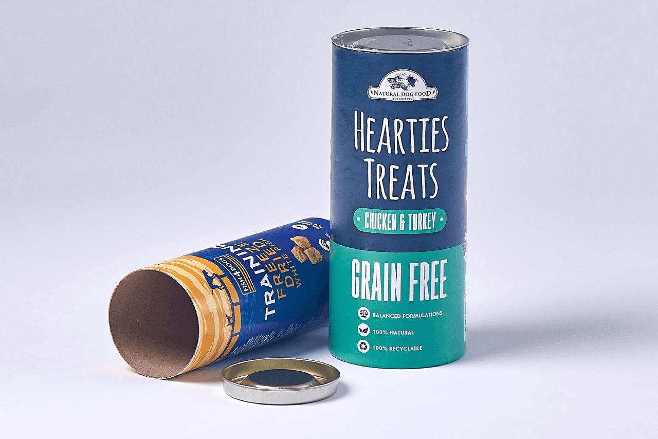 Pet food tube packaging